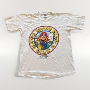 Vintage Super Mario Bros 2 Shirt Mens XL Nintendo NES Club Video Game
